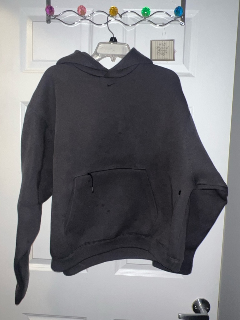 Nike Dark Gray  Hooded Sweatshirt with Zippered Kangaroo Pocket